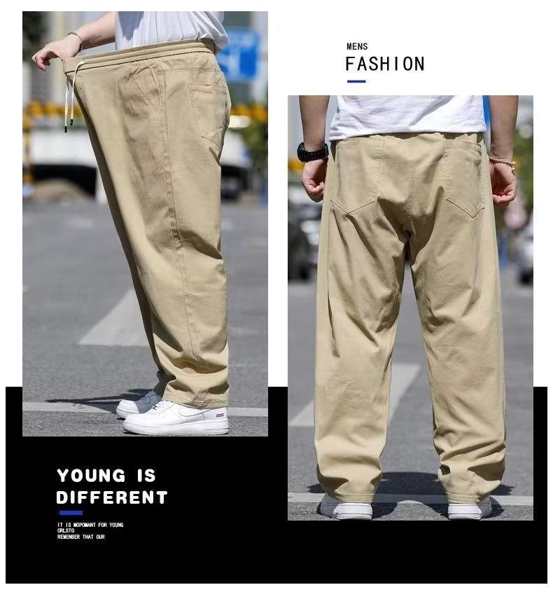 Men's Plus Size Loose Straight Leg Casual Trousers - Extra Large Spring/Summer Wear
