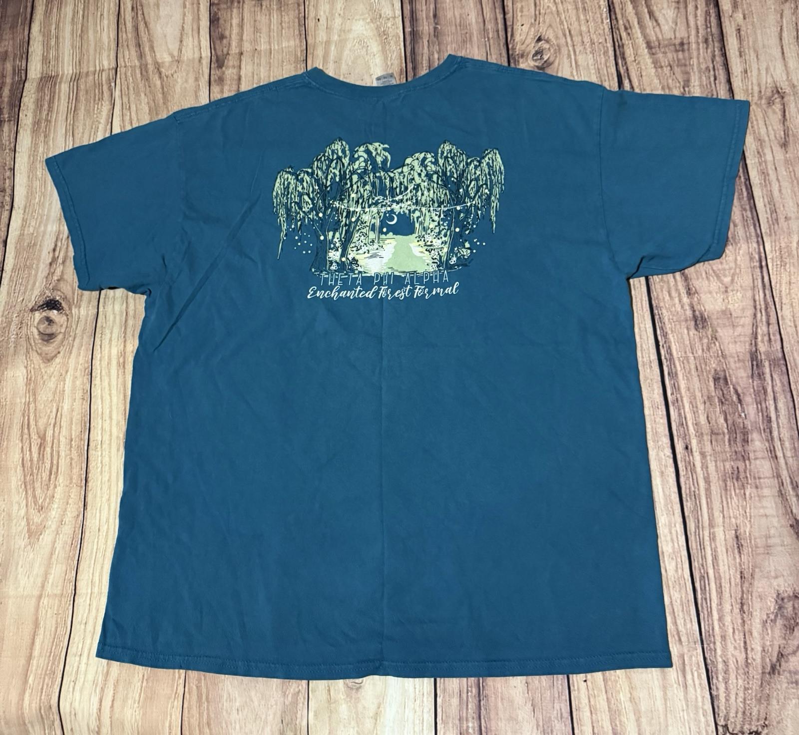 Theta Phi Alpha Fraternity Enchanted Forest Formal Graphic T Shirt Size XL L