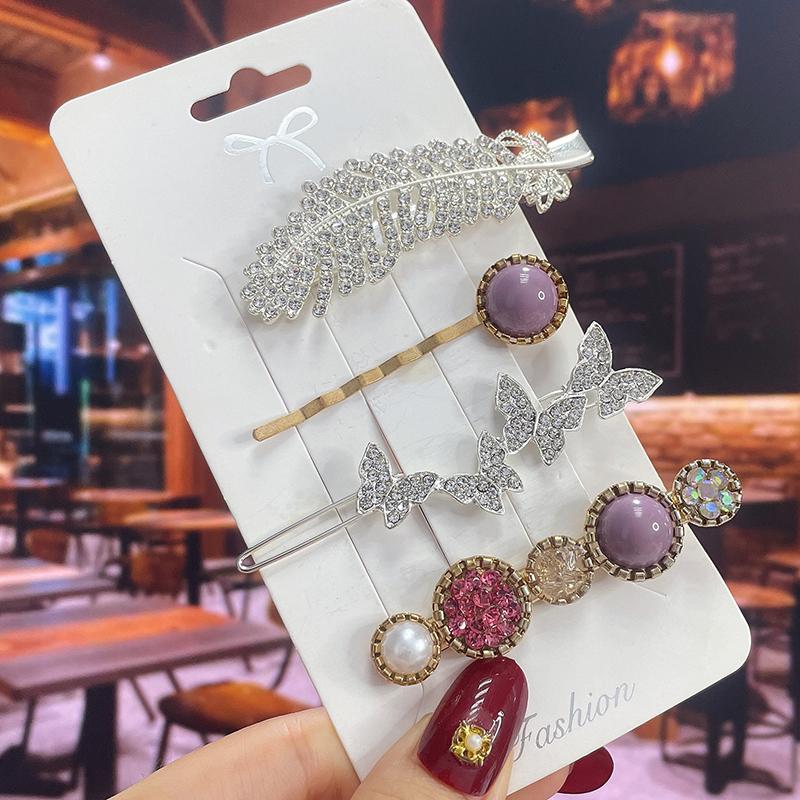 Matel Hair Clip For Women Girls Geometric Hairpin Barrettes Butterfly Bow Hair Grip Headwear Hair Accessories Gift