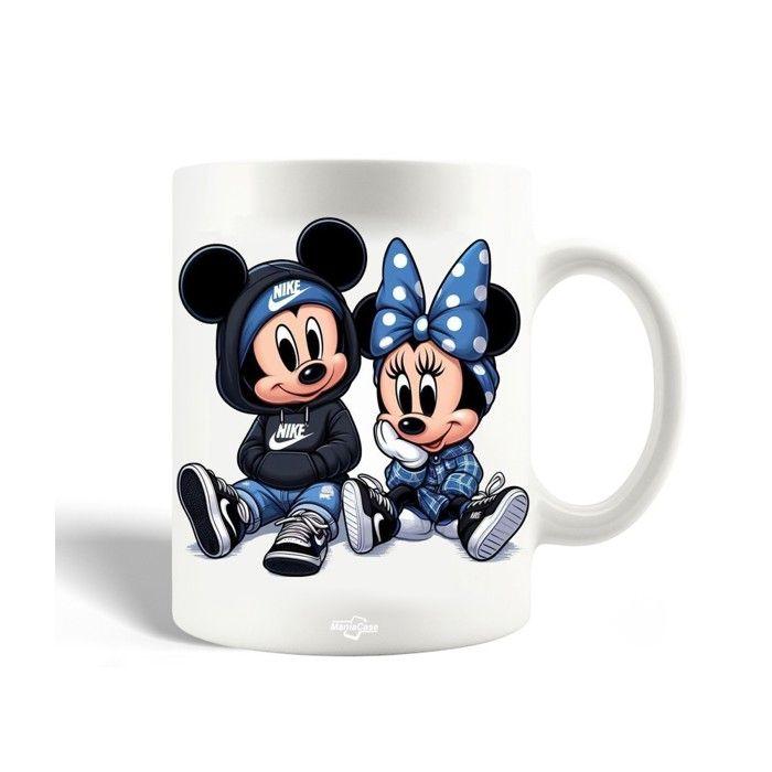 Mug en céramique - MANIACASE - Mickey Minnie - blanc - 30 cl - compatible micro-ondes