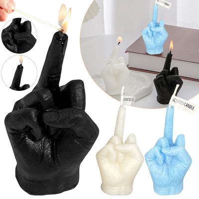Middle Finger Scented Candle Funny Fragrance Candle Middle Finger Shaped Model Scented Candle for Home Bedroom Holiday Supplies