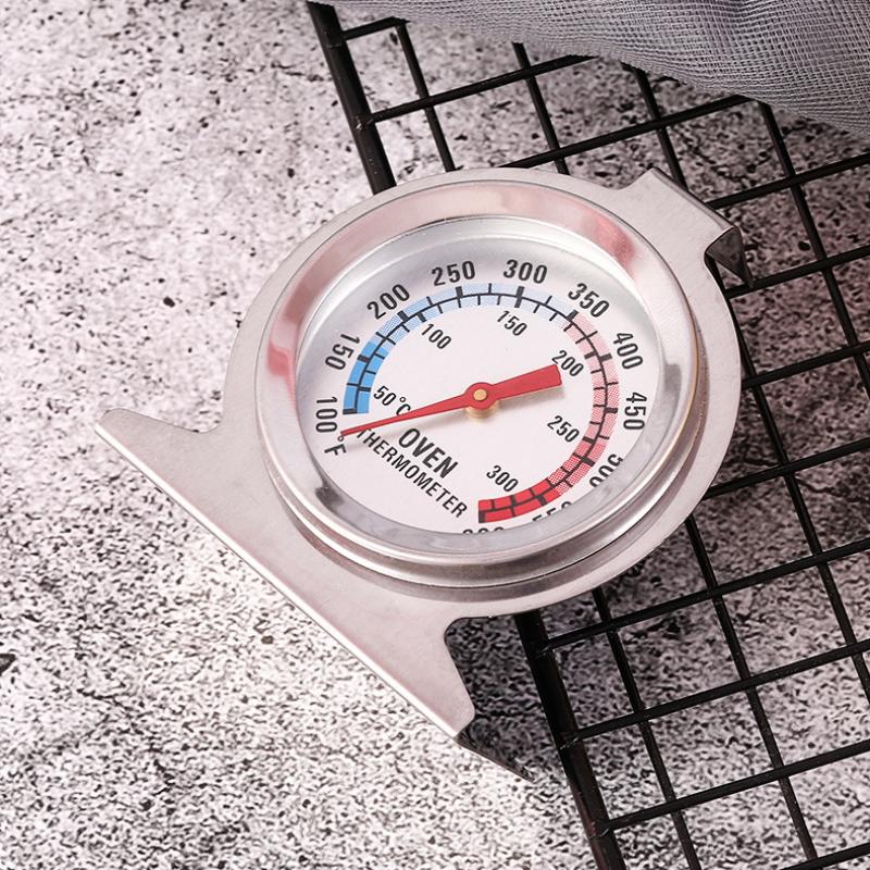Stainless Steel Oven Thermograph 300°C Stand Up Temperature Meter Mini Dial for Baking Bread Meat Cakes in Home