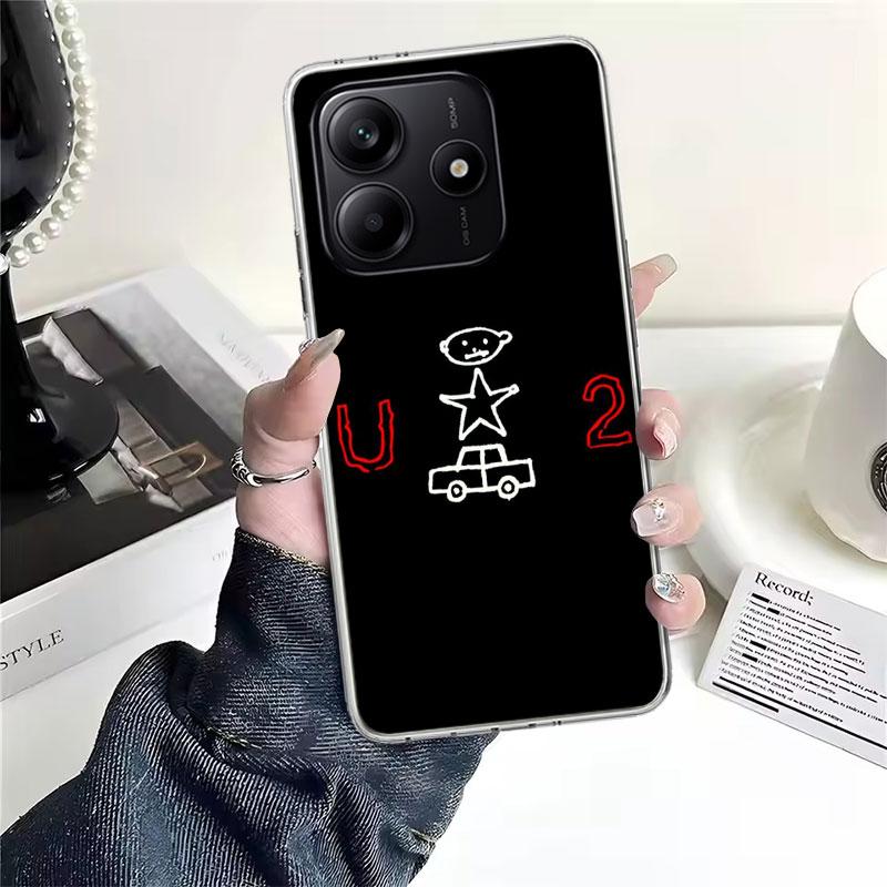 Band U-U2 Rock Soft Phone Case For Xiaomi Redmi Note 15 14 14S 13 12 Pro Plus 12S 11 11S 11E 10 10S 11T 5G Fundas Coque Redmi No