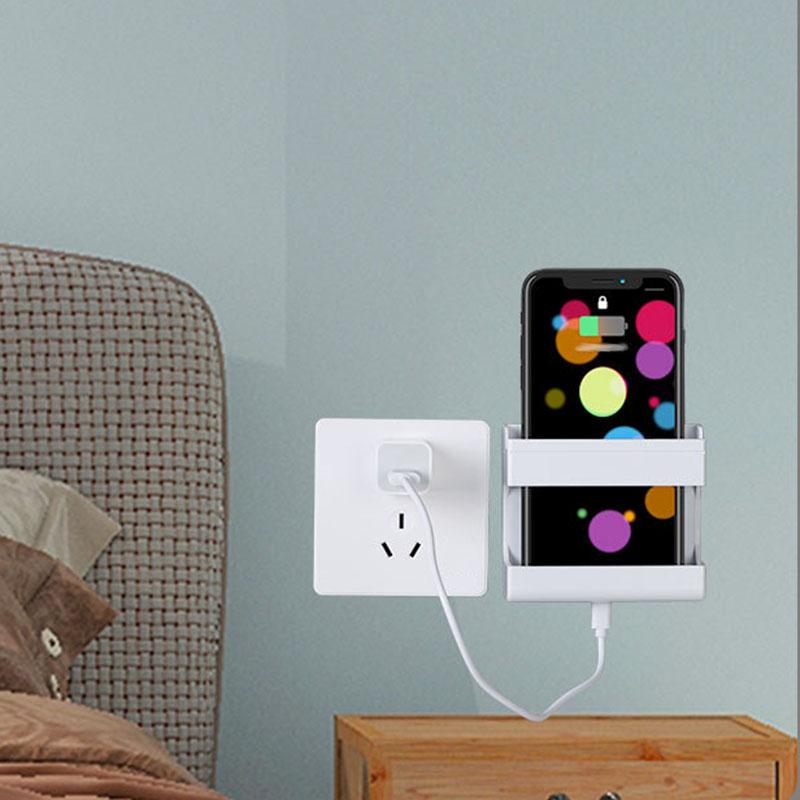 Multi-functional Wall-mounted Mobile Phone Organizer Rack Remote Control Storage Box
