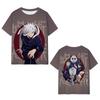 Satoru Gojo Japanese Anime Jujutsu Kaisen T-Shirts 3D Printed Summer Quick Dry Round Neck Short Sleeves for Men Polyester Do Not Fade