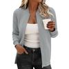 Women's Stand Collar Jacket Fall Lightweight Casual Zip Up Coat Going Out Basic Fashion Outerwear