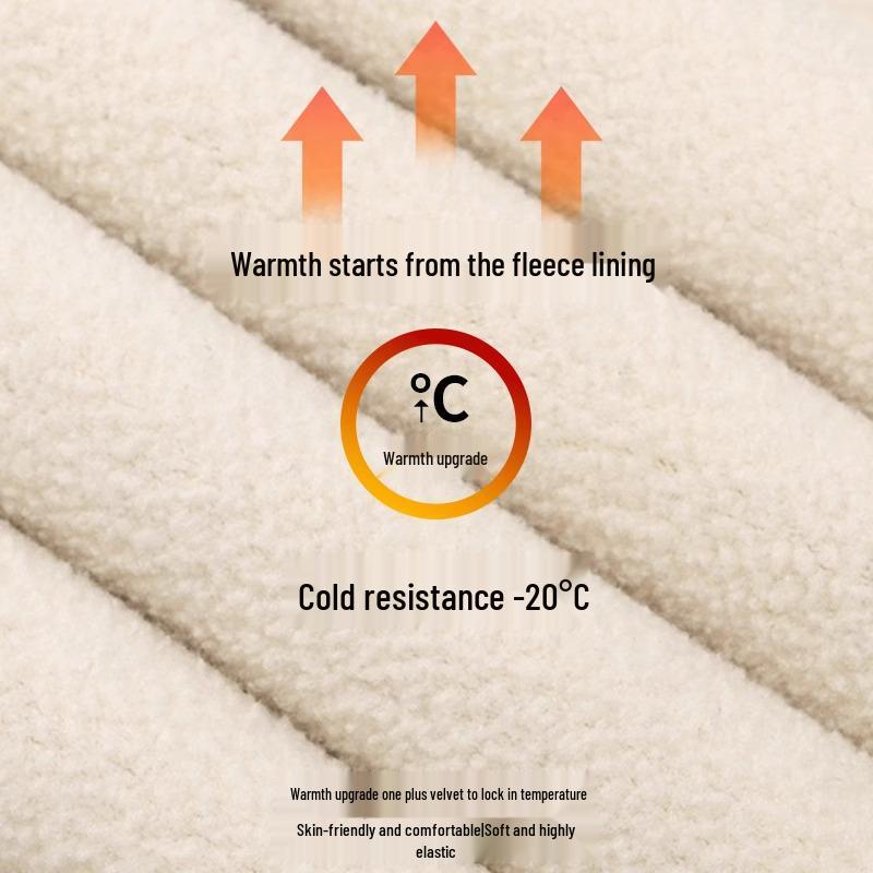 Damen Winter Fleecegefütterte Schwarze Leggings - Dicke Lammfleece Baumwolle, Slim Fit, Herbst/Winter 2025 Stil