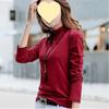 Spring Autumn 2025 Women's Modal Semi-High Neck Long Sleeve Solid Color Plus Size T-shirt - Versatile and Fashionable New Style