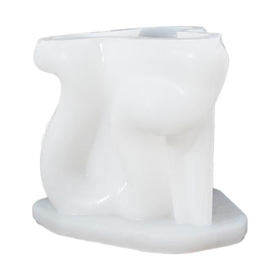 Banana-Shaped Candle Holder Mold Flexible Silicone Concrete Cement Casting Mold Non-Stick DIY Long Rod Candle Candlestick Mold