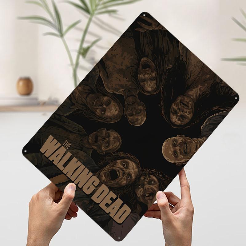 

The Walking Dead Tin Plaque Poster Customized Wall Art Retro Vintage Metal Signs for Man Cave Gaming Room Decoration Cozy Decor 7.9x11.8In(20x30cm)