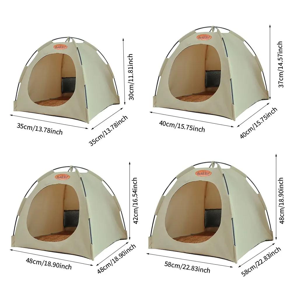 Outdoor Stray Cat House Folding Without Installation Pet Tent Bed Portable for Travel Cool Summer Kitty Puppy Bed Pet Supplies
