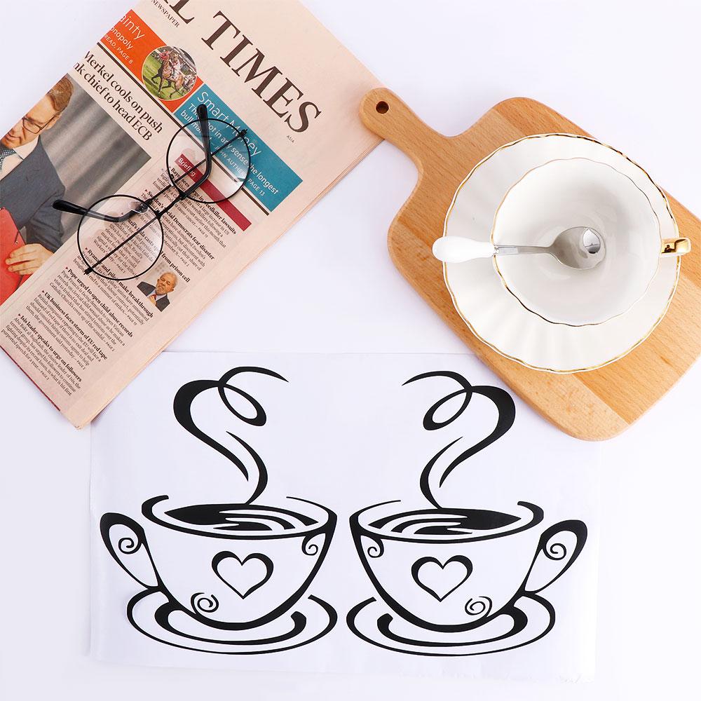 Aufkleber Küche Restaurant Wandbild Wanddeko Café Tee Wandaufkleber Kunst Vinyl Kaffeetassen Aufkleber