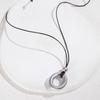 Simple and Fashionable Geometric Ring Pendant Necklace, Women's Jewelry, Personalized and Versatile Necklace