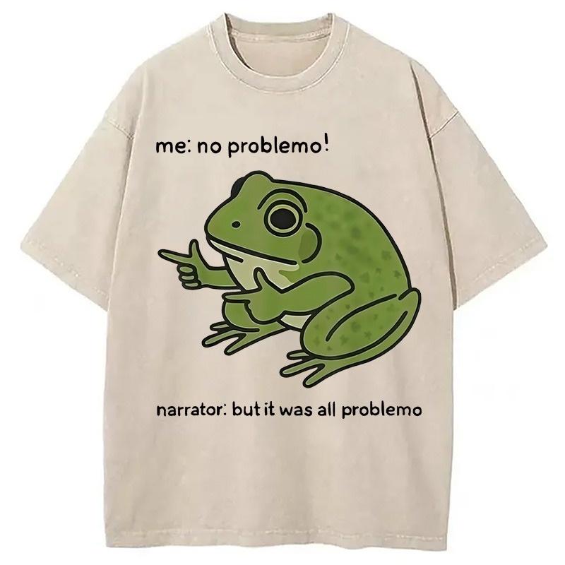 

Men s Casual Loose Hiphop T-shirts Summer Short Sleeve O-neck Unisex Tees Holiday Chic Stupid Frog Meme Washed Acid Tunics S