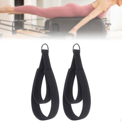 2Pcs Pilates Double Loop Straps for Reformer,Exercise Equipment D Rings Core Training