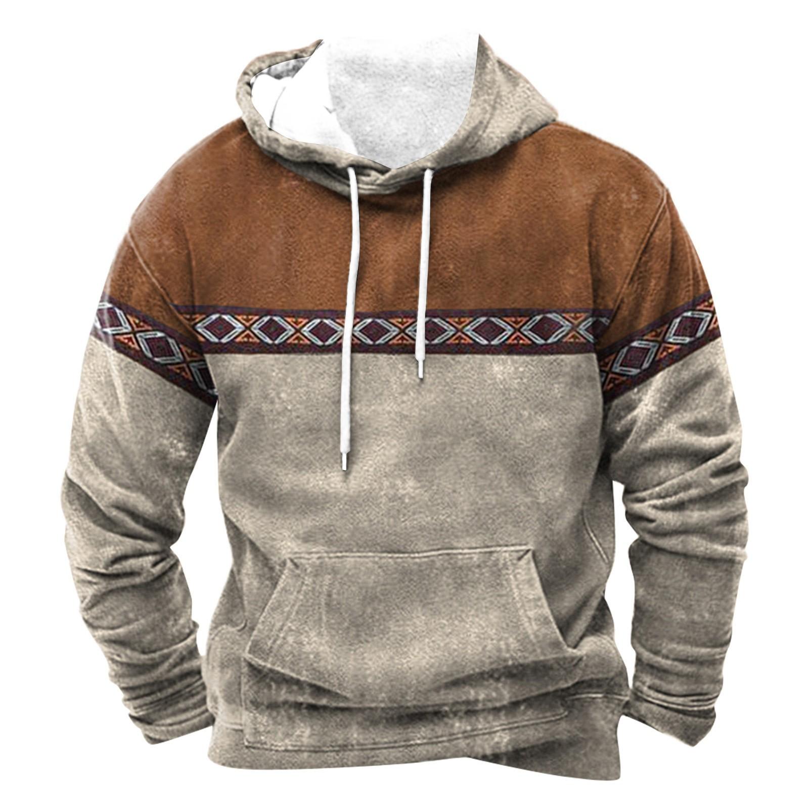 

Модный свободный мужской и женский свитер с капюшоном с длинным рукавом и принтом XXXXL хаки