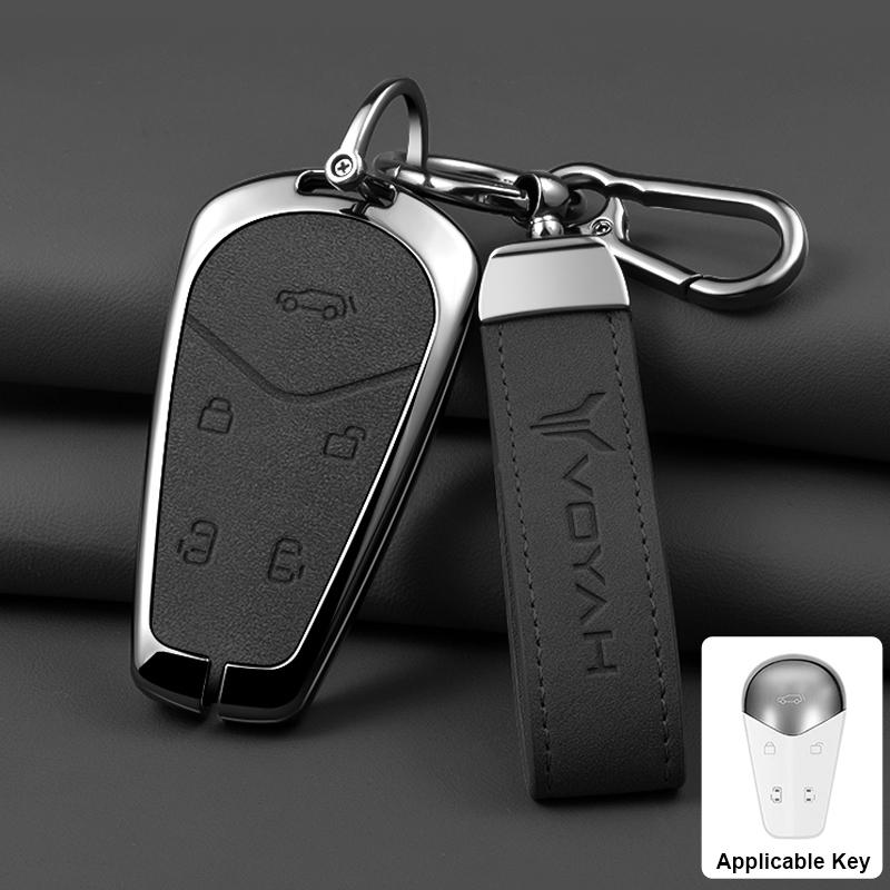 Zinklegering Voor Voyah Dreamer Dream Free Gegalvaniseerd Slimme Afstandsbediening Auto Sleutelhoes Cover Fob Sleutelhanger Sleutelring Accessoires