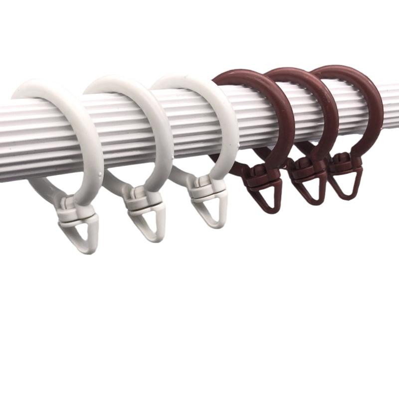 10 Pcs Window Treatment Clip Rings Shower Curtain Drapery Rings Curtain Hooks with Eyelets for Curtains and Rods