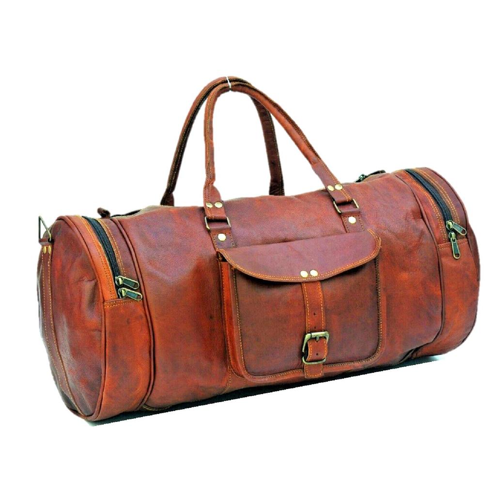 Tasche Leder Reise Duffle Weekend Herren Gepäck Vintage Gym Overnight S Original
