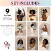 97 Decor Black Woman Wall Art - Black Girl Wall Decor, Black Women Posters, N N Art Paintings, Abstract N Pictures Black Girls Prints for Home