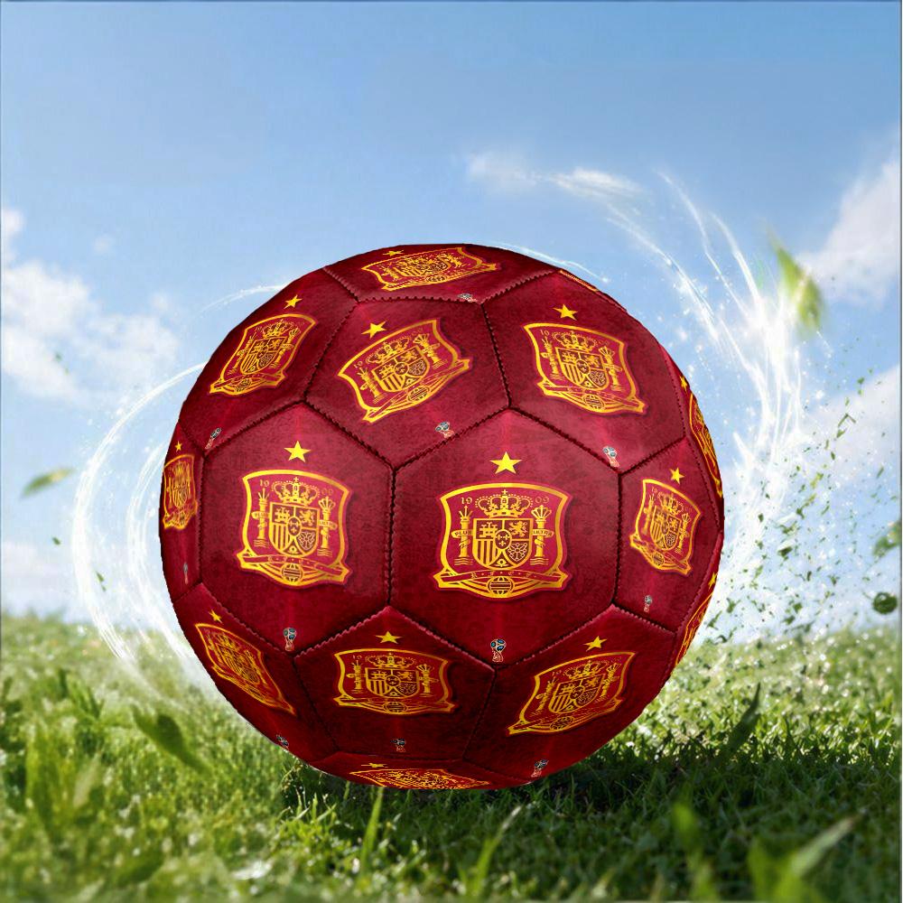 Spanish National Emblem Printed Size 5 Soccer Balls, High-Quality, Anti-Slip, Protective Football, A Unique Gift , Birthdays, Christmas Gifts