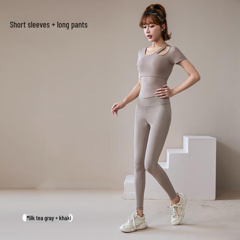 

WEZHO Padded Short-Sleeve Fitness Set