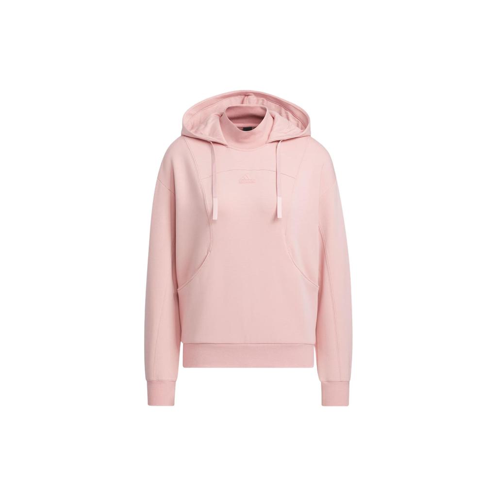 Adidas Futsal Hoodie Solid Color Logo Sports Casual Loose Hooded Sweatshirt Women Hoodies Miracle-Purple Pink IZ1627