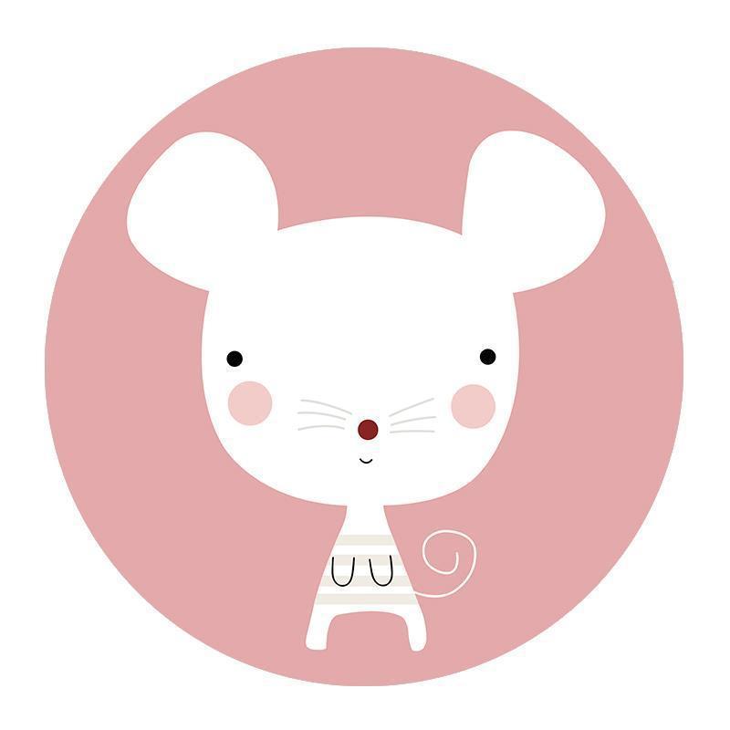 Cartoon Animal Children's Room Rug - Thickened Imitation Cashmere Floor Mat, Cute Game/Bedside Rug