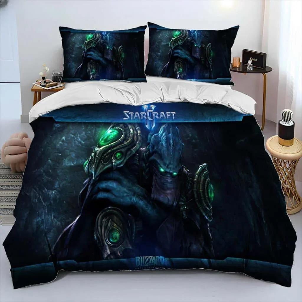HD Print Game StarCraft Comforter Bedding Set Duvet Cover Bed Set Quilt Cover Pillowcase king Queen Size Home Textiles