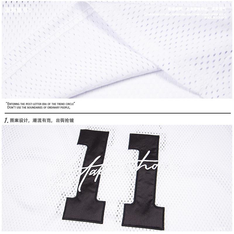 American Retro V-neck Jersey Short-sleeved T-shirt for Men and Women To Wear the Same Loose Casual Digital Printing Sports Cool Top