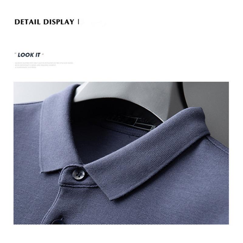 Men's Striped Long Sleeved POLO Shirt Summer Fashion Casual Breathable Polo T-shirt Men's Brand Embroidered Top