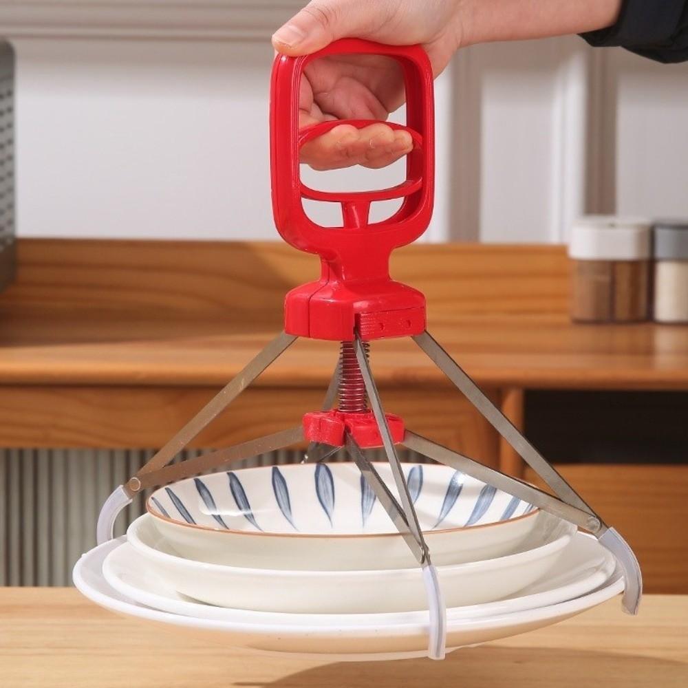 Bowl Holder Stainless Steel Hot Dish Clip Heat-Resistant Heavy-Duty Pot Gripper Non-Slip Sturdy Anti-Scald Clip Pot Retrieval