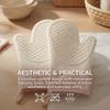 2pcs Thickened Silicone Heat-Resistant Gloves for Home Use, High-Temperature Oven Baking, Burn-Proof Insulated Gloves