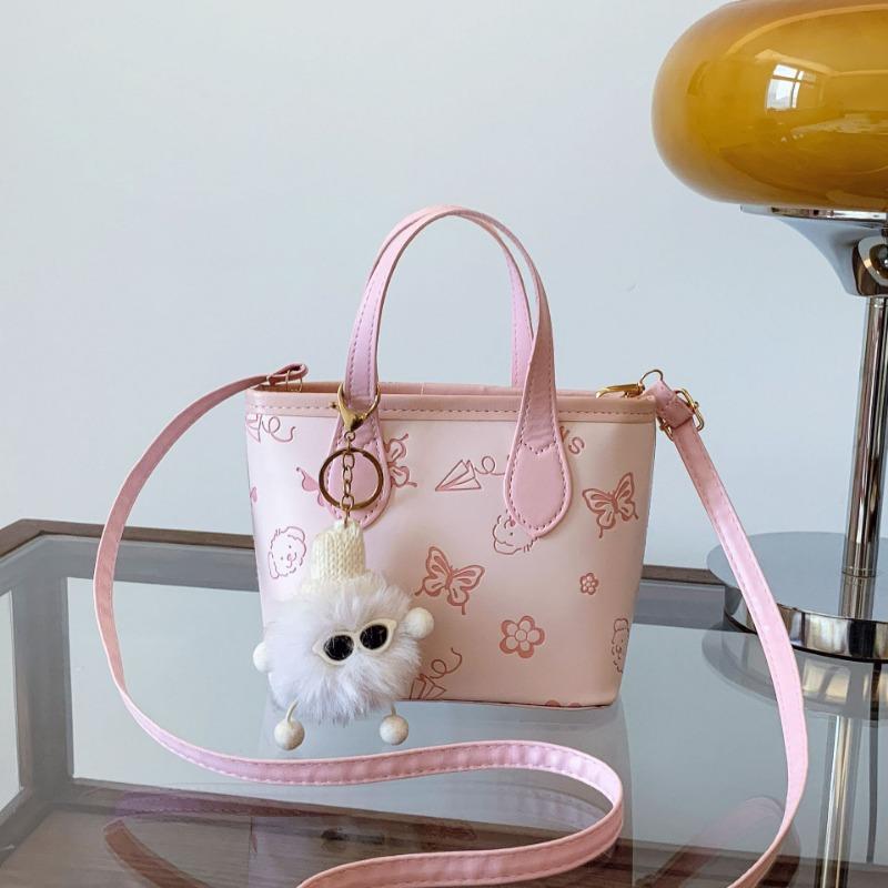 

Pink vegetable basket bag women s new light luxury niche design advanced texture crossbody bucket bag Without pendant