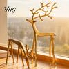 Bedroom Decorative Accents Christmas Reindeer Statue, Small Deer Sculpture Figurine, Modern Elegant Statues Holiday Decor for Tabletop, Mantel, Living