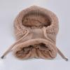 Fluffy Texture Warmth Cover Hat Neck Integrated Hat  Winter Season Outdoor Activities