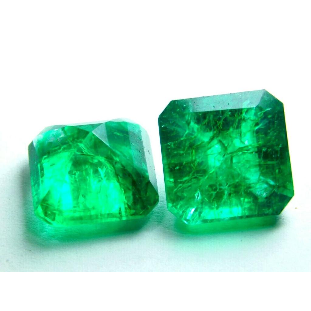 Natural Emerald Cut CERTIFIED 16 Ct Untreated Colombian Green Loose Gemstone MQ-18 002