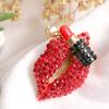 Rhinestone Lip Keychain Pendant Diamond Lip & Lipstick Bag Charm Sparkling Lip Pendant for Women Girls