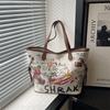 Borsa Tote Cartone Animato Grande Capacità PU Moda Casual Borsa a Mano per Uso Quotidiano