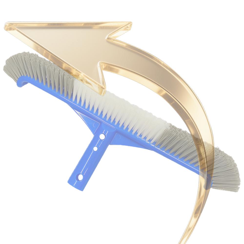 

17inch Pool Brush Head with EZ Clip Swimming Pool Scrub Brushes with Curved Ends Cleaning Brush Head for Cleaning Pool Walls China Mainland