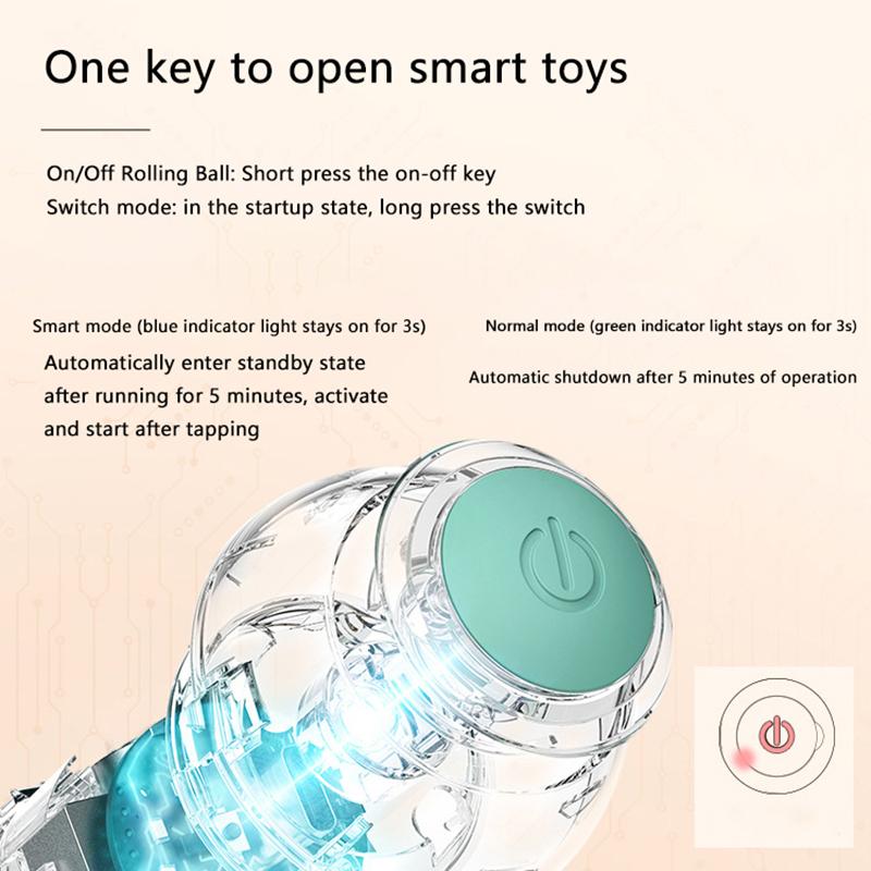 Smart Cat Toys Electric Cat Ball Automatic Rolling Ball Cat Interactive Toys Training Self-moving Kitten Toys for Indoor Playing