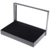 100 Ring Lady Jewelry Display Storage Box Case Tray Show Organiser Holder Black#