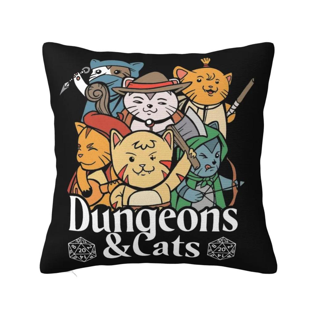 Funny And Cats Square Pillow Cases Cushion Covers Awesome Zipper Decor Pillowcase for Living Room