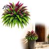 Fiori Artificiali Realistici per Matrimonio Felce e Pianta Dracaena Rossa, Verde in Vaso Finto, Composizioni Artistiche Decorative Realistiche per Casa Ufficio