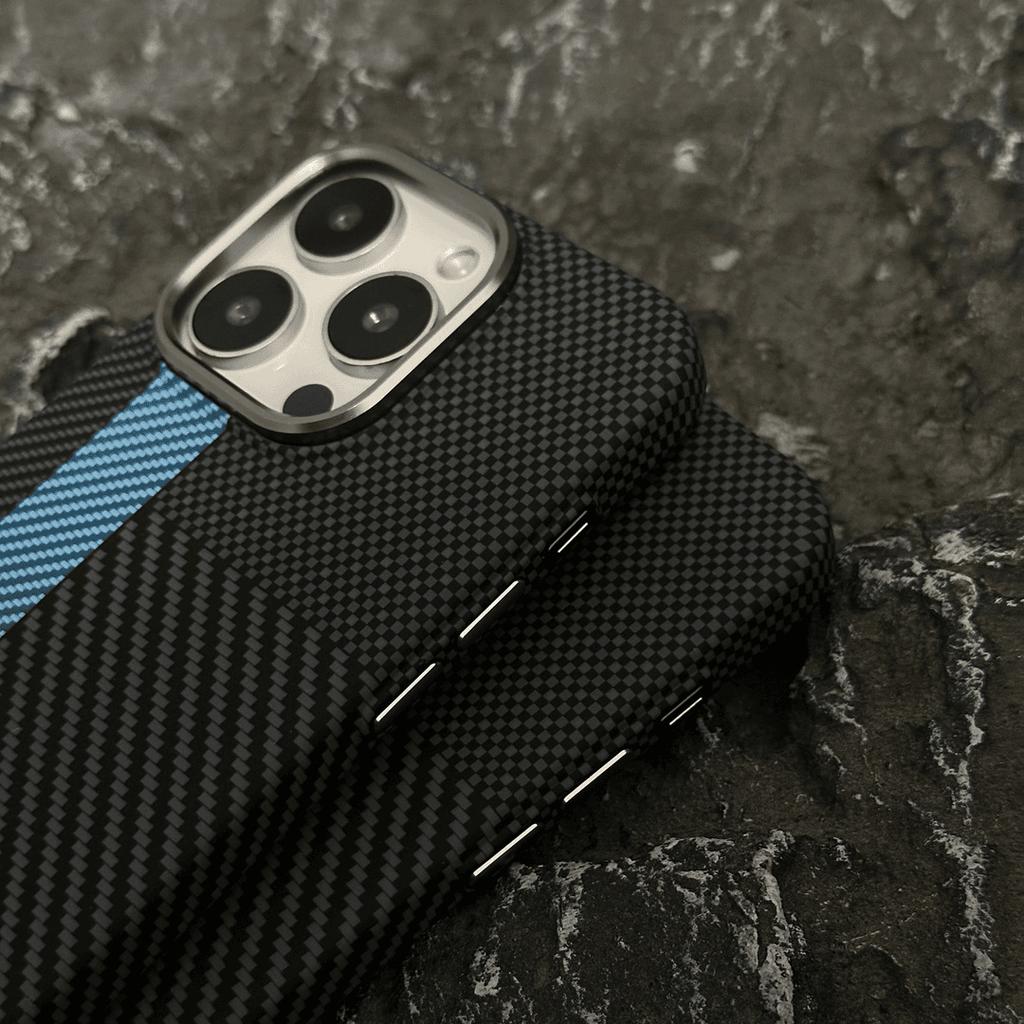 Applicable to Apple 17promax mobile phone case metal lens Kevlar carbon fiber texture iPhone16 anti-drop hard