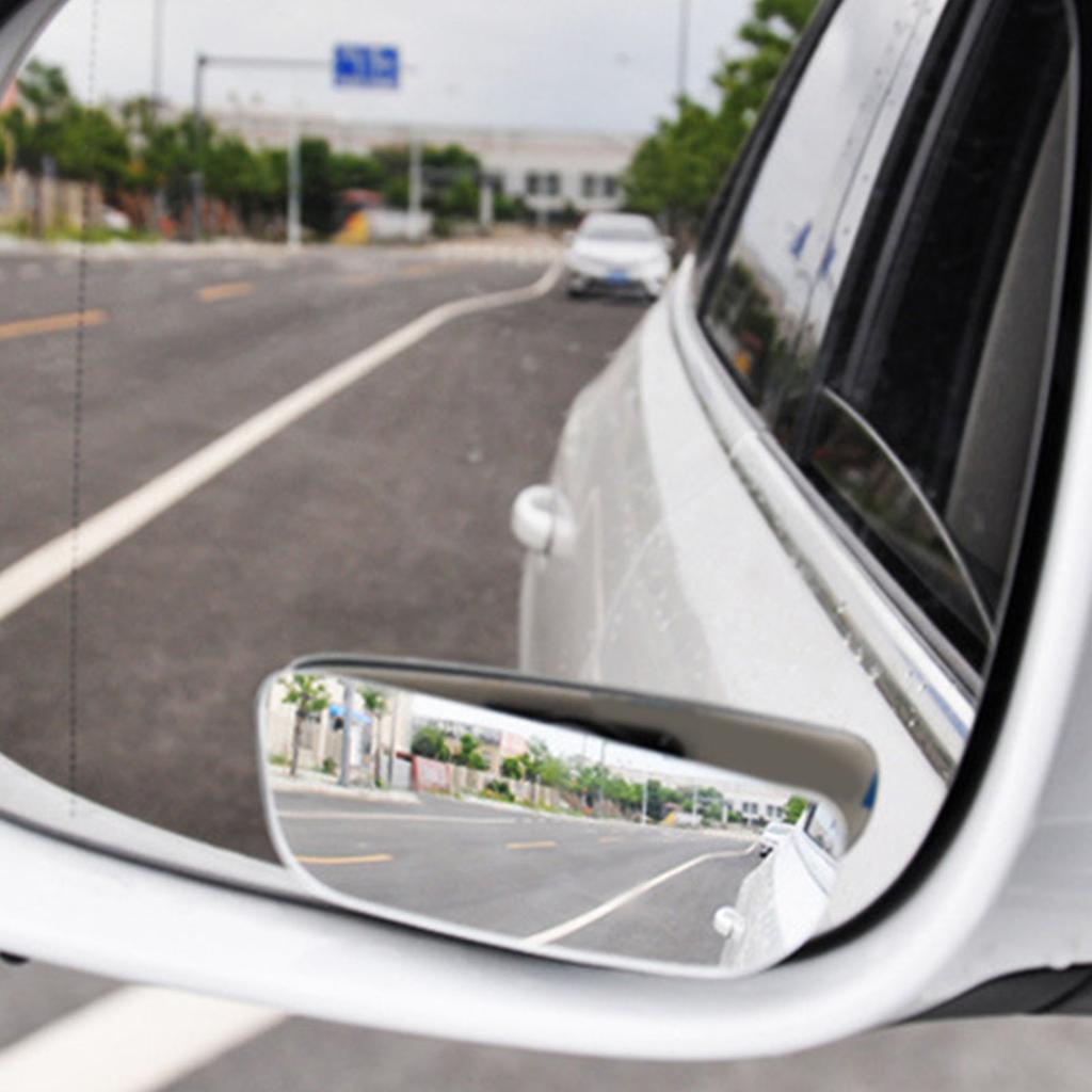 1 Pair Blind Spot Mirror Rearview Mirror Accessories HD View Adjustable Angle Frameless Fish Eye Mirrors for Car