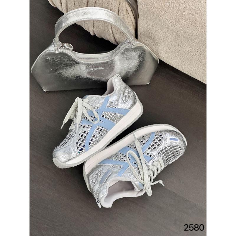 

Summer mesh breathable little white shoes women s thin new woven feet small sports 40 синій