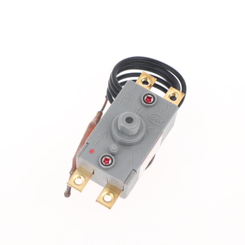 1Pcs Ac 250V 20A Wqs93-12 Electric Water Heater Kettle Thermostat 4 Pin Terminals Universal Overheat Protection Sensor