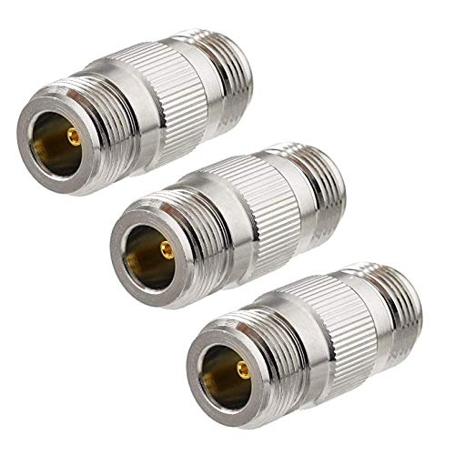 N Type Relay Adapter 3 Pack N-JJ; N Female to N Female NJ-NJ Connector Female Coaxial Connector Female to Female