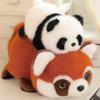 Reversible Red Panda Plush Toy 2 In 1 Transforming Soft Pillow Cute Raccoon Stuffed Animal Gift For Kids